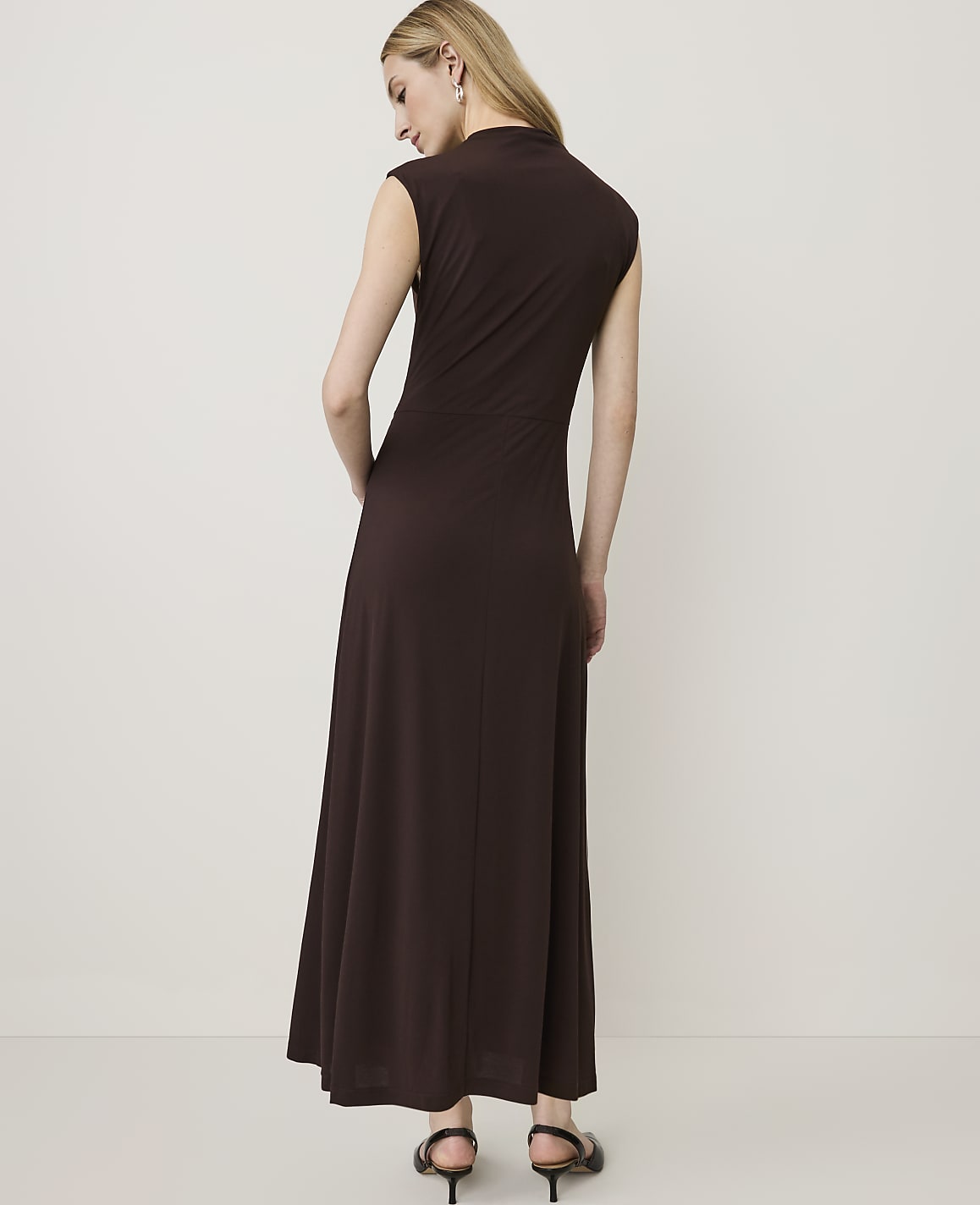 Petite Mock Neck Midi Dress