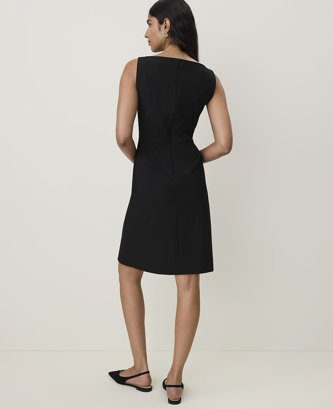 The Petite Boatneck Dress in Seasonless Stretch