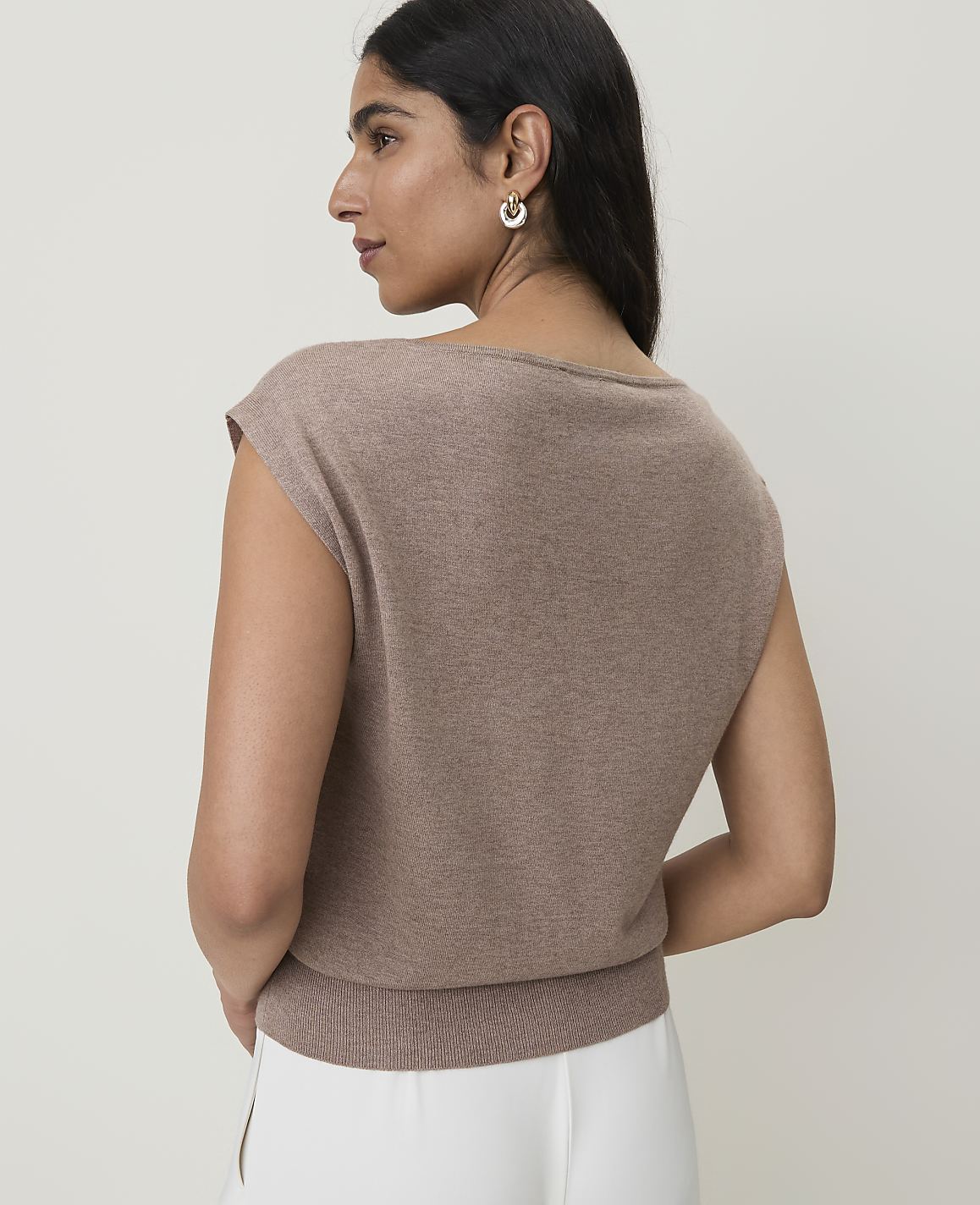 Petite Boatneck Sweater Shell