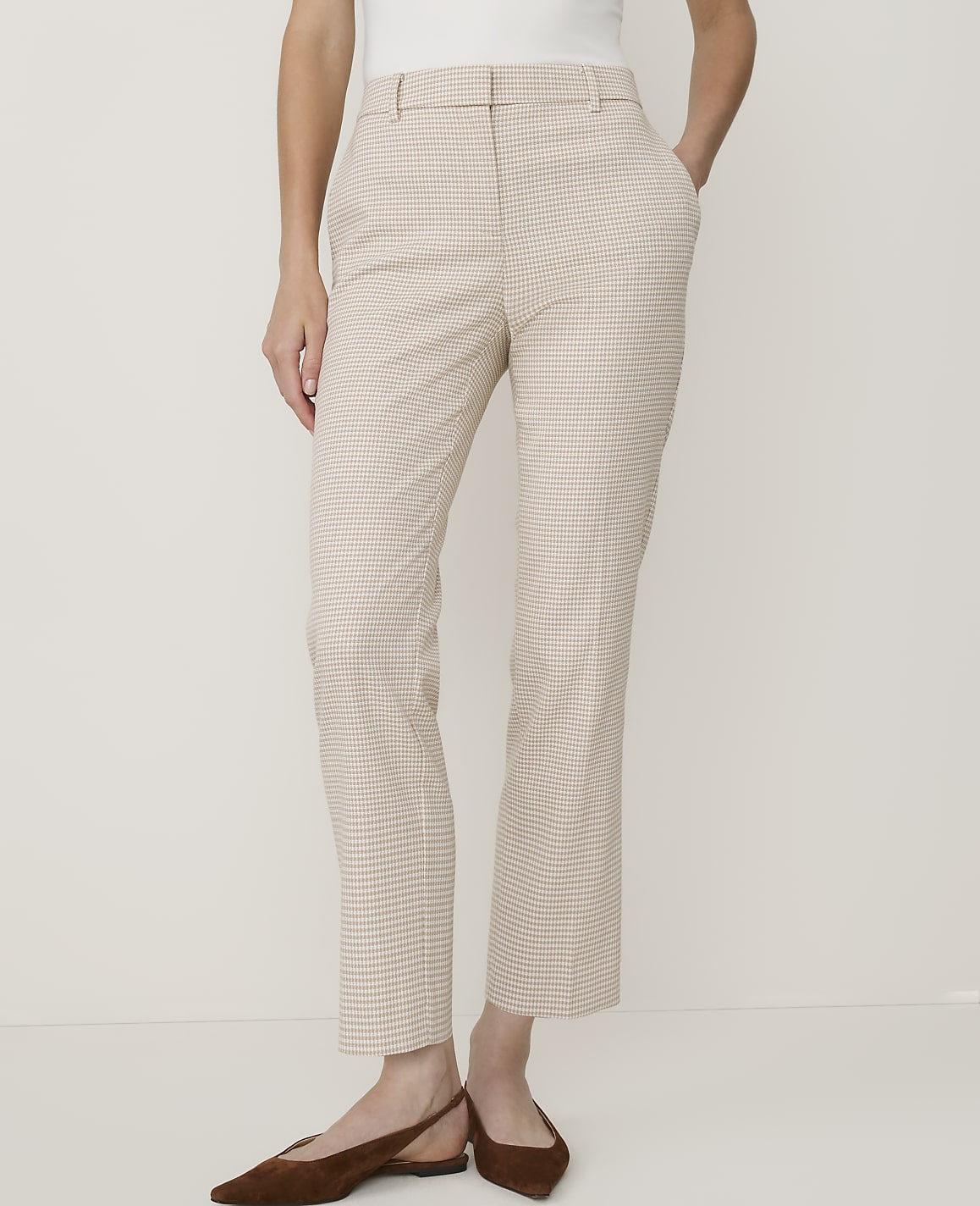 The Tall Eva Ankle Pant in Houndstooth