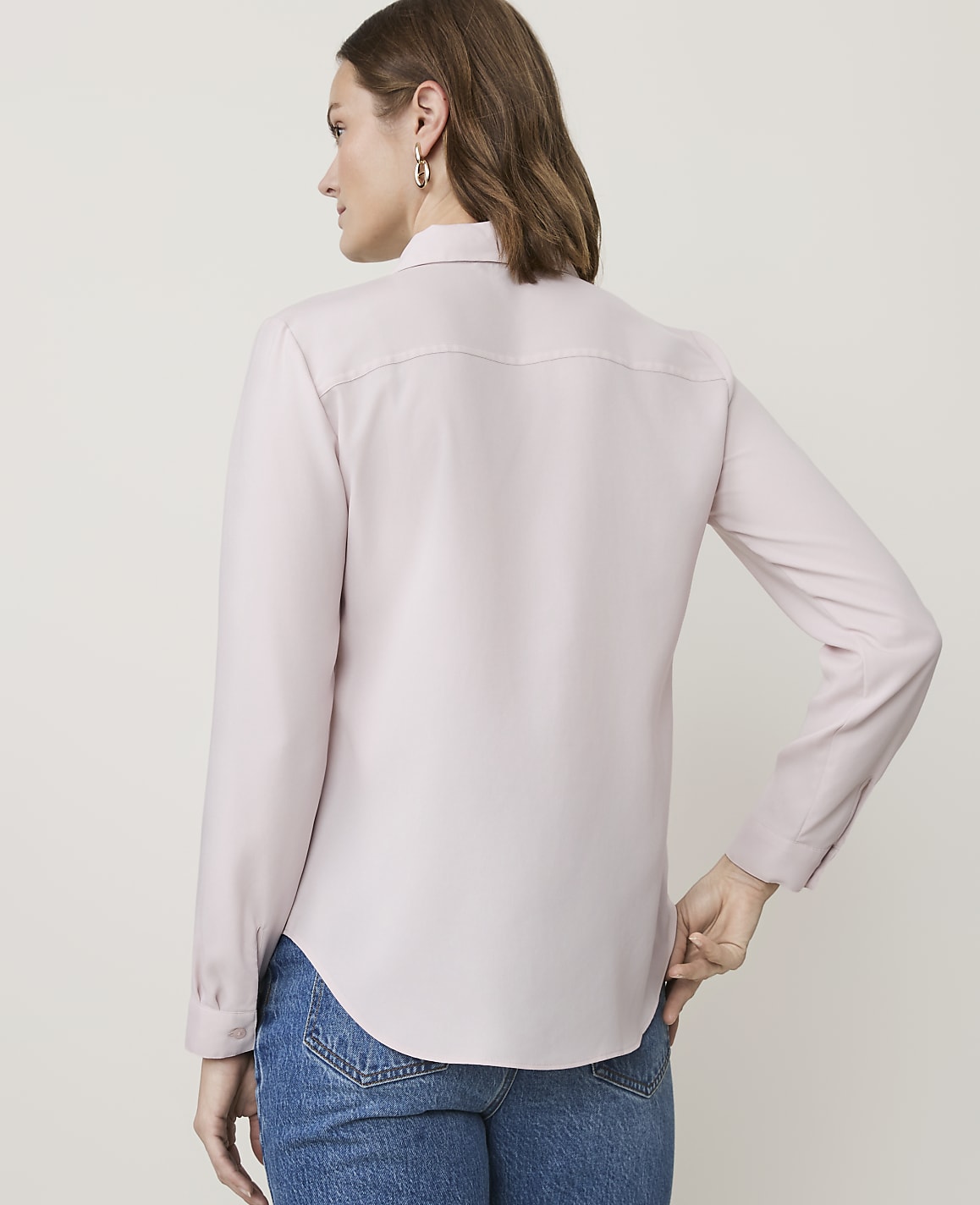 Petite Satin Essential Shirt