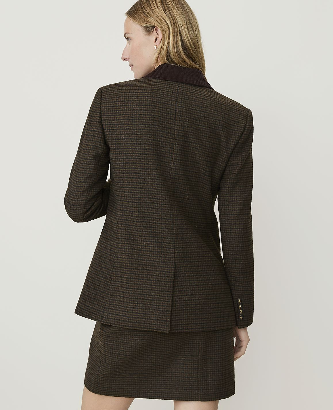 Petite Weekend Crosby Blazer in Houndstooth