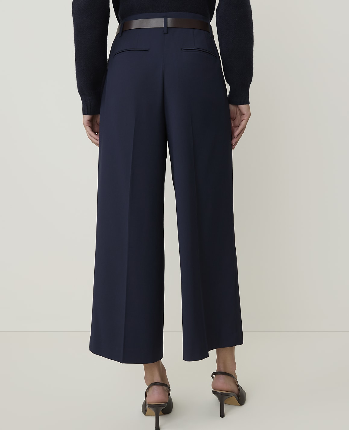 The Petite Belted Culotte Pant