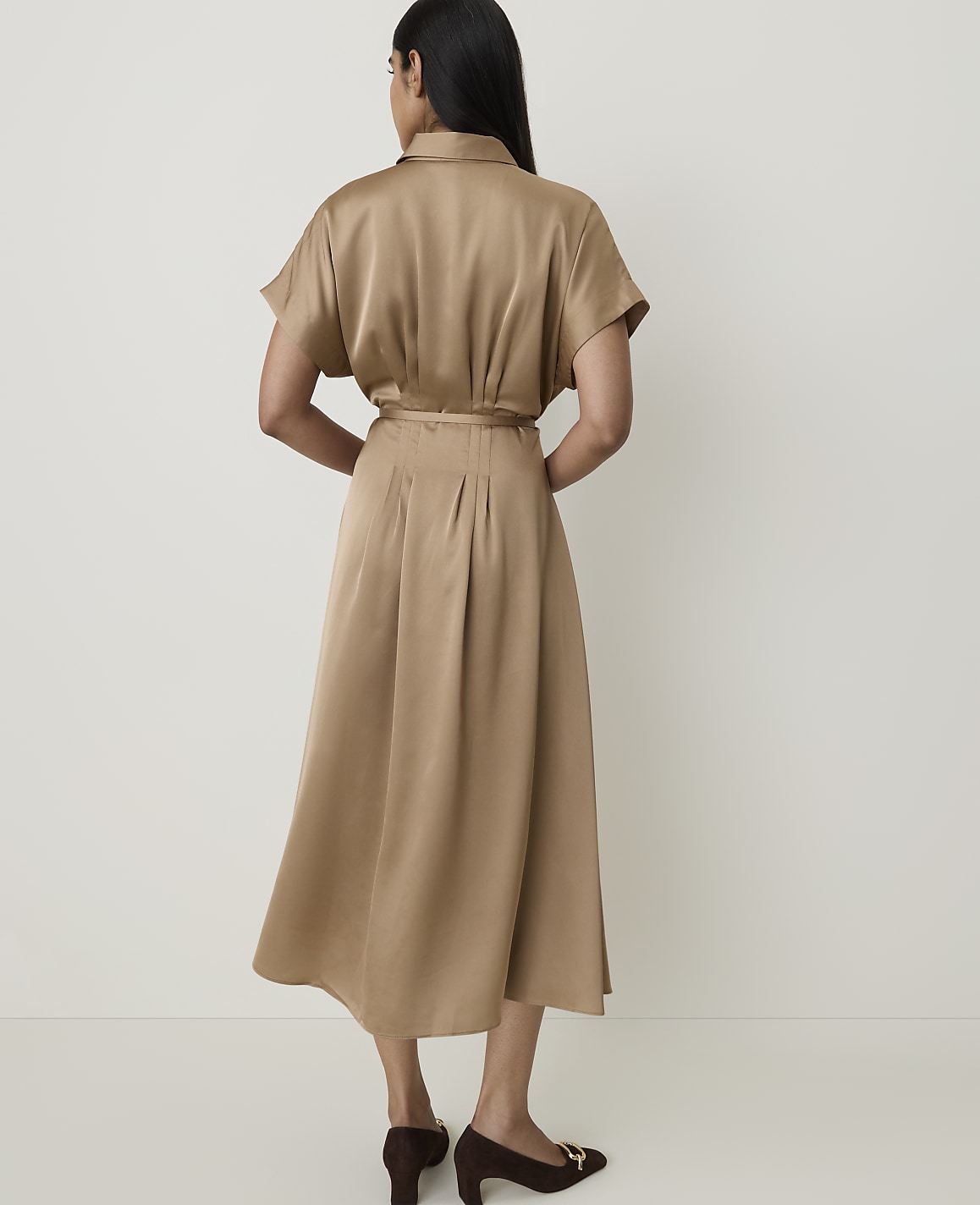 Petite Collared Midi Shirtdress