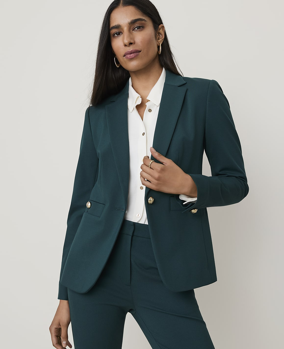 The Single Button Blazer in Ponte