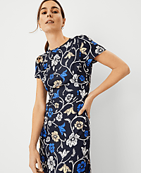 Petite Floral Flounce Sheath Dress carousel Product Image 4