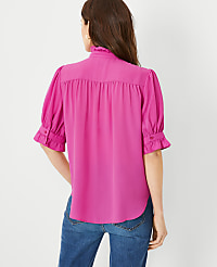 Ruffle Collar Shirt carousel Product Image 2