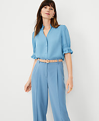 Ruffle Collar Shirt carousel Product Image 3