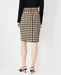Petite Fringe Tweed Wrap Pencil Skirt carousel Product Image 2