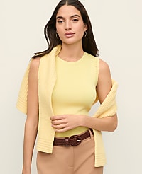 Scallopped Trim Sweater Shell carousel Product Image 1
