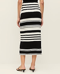 Striped Woven Midi Skirt carousel Product Image 3