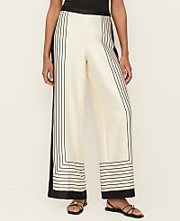 The Pleated Satin Wide-Leg Pant carousel Product Image 2