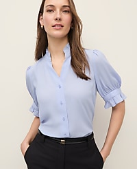 Ruffle Collar Shirt carousel Product Image 1