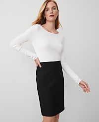 Petite Bi-Stretch Seamed Pencil Skirt carousel Product Image 1
