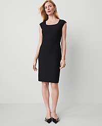 The Scoop Neck Dress in Bi-Stretch carousel Product Image 1