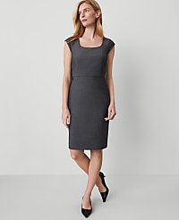 The Scoop Neck Dress In Bi-Stretch carousel Product Image 1