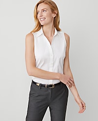 Petite Sleeveless Essential Shirt carousel Product Image 1