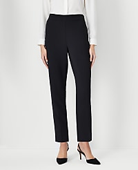The Side Zip Ankle Pant in Fluid Crepe - Curvy Fit carousel Product Image 1