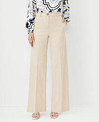 The Petite Wide Leg Pant in Cotton carousel Product Image 2