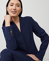 The Petite Cutaway Blazer in Bi-Stretch carousel Product Image 3