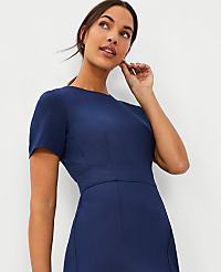 The Short Sleeve Sheath Dress in Bi-Stretch carousel Product Image 3