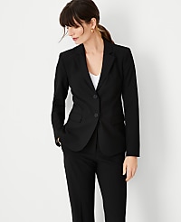 The Notched Two Button Blazer in Seasonless Stretch carousel Product Image 2