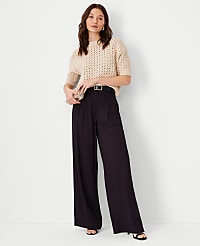 The Pleated Wide-Leg Pant carousel Product Image 1