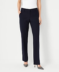 The Petite Straight Pant in Seasonless Stretch carousel Product Image 1