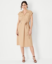 Petite Cap Sleeve Pocket Shirtdress carousel Product Image 1