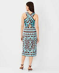 Scarf Print Sleeveless Wrap Dress carousel Product Image 2