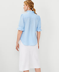 Petite Ruffle Collar Shirt carousel Product Image 2
