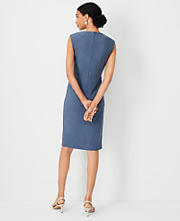 The Crew Neck Sheath Dress in Bi-Stretch carousel Product Image 2