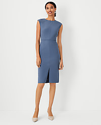 The Crew Neck Sheath Dress in Bi-Stretch carousel Product Image 1