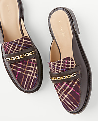 Plaid Chain Loafer Slides carousel Product Image 2