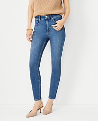 Petite High Rise Skinny Jeans in Classic Indigo Wash carousel Product Image 1