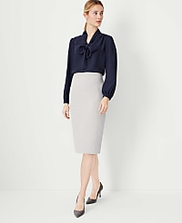 The High Waist Seamed Pencil Skirt in Bi-Stretch carousel Product Image 3