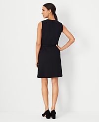 The Petite Belted A-Line Dress in Double Knit carousel Product Image 2