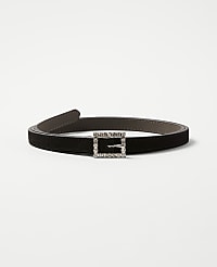 Crystal Square Buckle Leather Belt carousel Product Image 1