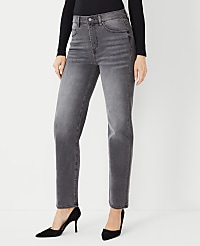 High Rise Straight Jeans in Vintage Grey Wash carousel Product Image 2