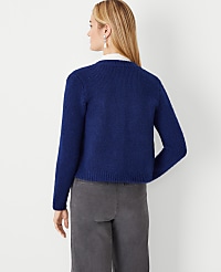 Jeweled Button Pocket Sweater Jacket carousel Product Image 2