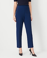 The Petite Side Zip Ankle Pant in Fluid Crepe carousel Product Image 1