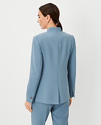 The Long Cutaway Blazer in Fluid Crepe carousel Product Image 2