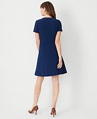 The Petite Flare Dress in Fluid Crepe carousel Product Image 2