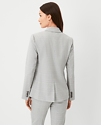 The Notched One Button Blazer in Plaid carousel Product Image 2