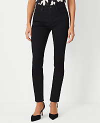 Petite Mid Rise Skinny Jeans in Light Wash Indigo - Curvy Fit carousel Product Image 1