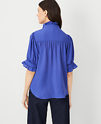 Petite Ruffle Collar Shirt carousel Product Image 2