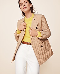 Quilted Belted Double Breasted Jacket carousel Product Image 1