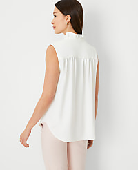 Ruffle Neck Button Top carousel Product Image 2