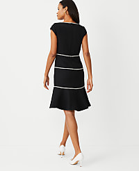 Petite Tweed Tiered Flare Dress carousel Product Image 2