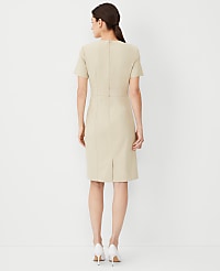 The Petite Short Sleeve Sheath Dress in Bi-Stretch carousel Product Image 2
